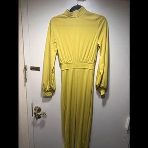 Blisspopshop Yellow Small Disco Fashion Jumpsuit